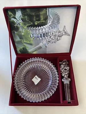 Mikasa Crystal Wine Set (Stopper & Base) Diamond Fire NIB New • $14.74