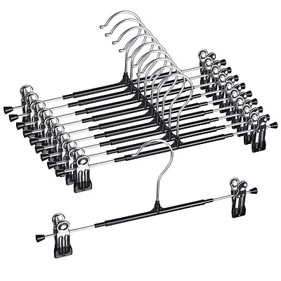 10/20/60/80PCS Skirt Hangers With Clips Metal Pants Hangers For Clothes Trouser • $56.95