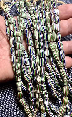 Antique Venetian Melon Chevrons  African Trade Beads Beautiful! • $33