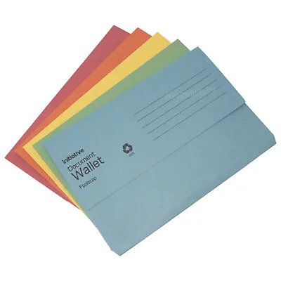 50 X 285gsm Foolscap Premium Document Wallets A4 Paper Storage Files Folders • £20