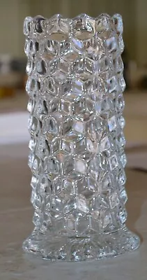 Fostoria  American Crystal  8  Tall Straight Side Cylinder Vase (2 Available) • $34.95