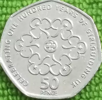 50p Coin 2010 Celebrating 100 Years Girl Guilding UK Fifty Pence Coin • £0.99