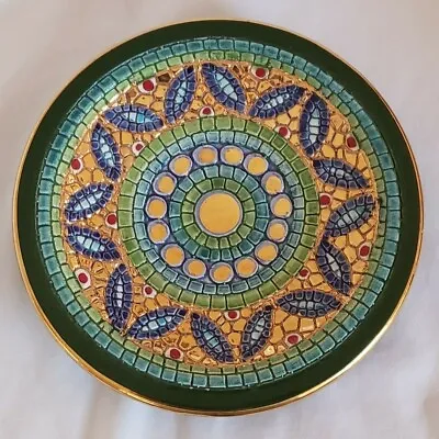 $40.85 • Buy Art Pottery MAIOLICHE ITALY Pinturicchio Mosaic Like Small Plate Signed AMALFI  