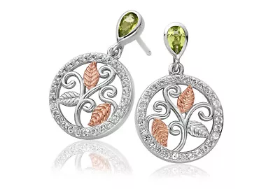 £129 • Buy NEW Official Welsh Clogau Silver & Rose Gold Awelon Drop Earrings £40 Off!