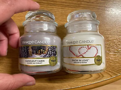 Yankee Candle X 2 104g Candlelit Cabin And Snow In Love Christmas • £15