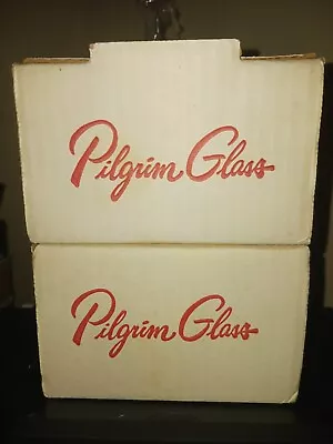 Vintage Pilgrim Clear Glass Votive Tealight Candle Holders LOT OF 2 • $14.99