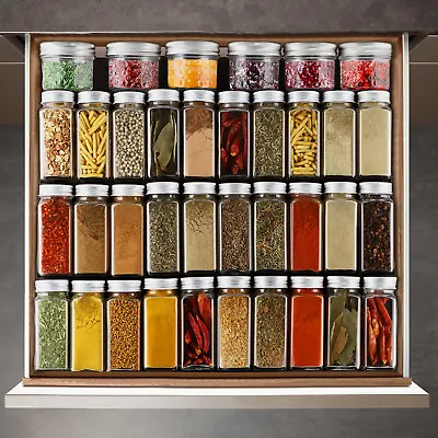 2Pc 3 Tier Kitchen Spice Drawer Insert Organiser Rack Trays - Adjustable Storage • £7.63