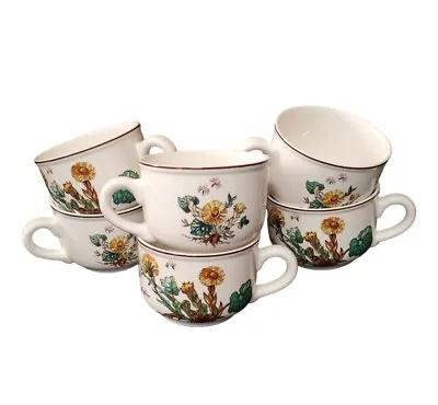 Villeroy & Boch BOTANICA Dandelion Tussilago Farfara Coffee Cup Set Of 6 • $56