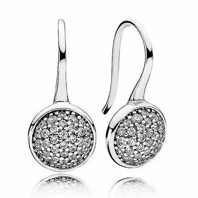 $79.95 • Buy Authentic PANDORA Dazzling Droplets Clear CZ Earrings 290734CZ  