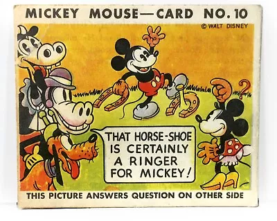 Vintage Mickey Mouse Gum Card No. 10 (Circa 1930s) • $59.98