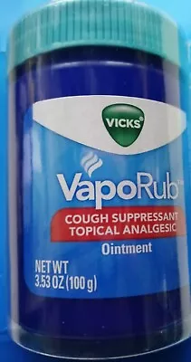 Vicks VapoRub Chest Rub Ointment Relief From Cough Cold Aches & Pains (100g) • $13.49