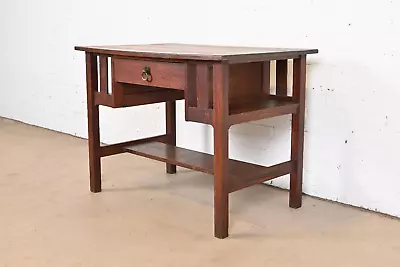 Antique Stickley Brothers Mission Oak Arts & Crafts Desk Or Library Table • $3295