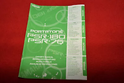 Genuine Yamaha PSR-180 PSR-76 Keyboard Owner's Manual 1994 Edition • $35