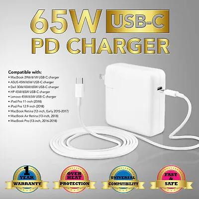 USB AC Power Supply Adapter For Apple MacBook Pro Retina Air 12  13  15  16  • $13.97