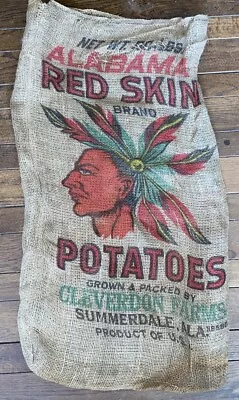 Vintage Alabama Red Skin Brand Potatoes Sack 50 Lbs. • $36