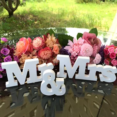 Wedding Birthday Party Decoration White Letters Mr & Mrs Wedding Creative*y* ❤TH • $8