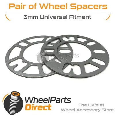 Wheel Spacers (2) 3mm Universal For Daewoo Racer II 95-97 • $12.62