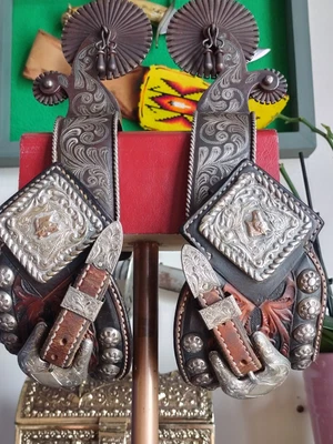 $1600 • Buy Tom Mix With Bohlin Style Leathers  Spurs