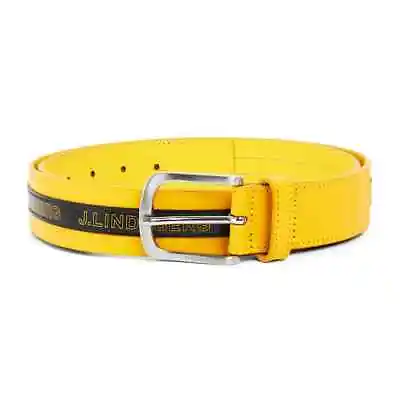 J Lindeberg Men's Archer Golf  Belt GMAC07224 K099 Yellow 90 Cm/ 32-33  NEW • $40.99