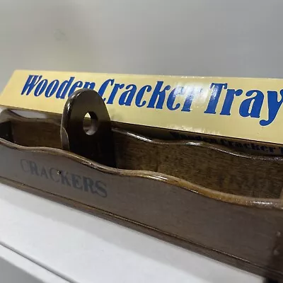 Vintage Cracker Tray Wooden Folding Handle Price Products In Original Box 1999 • $13.99