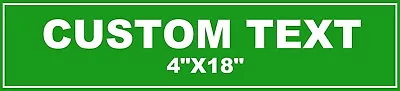 Custom Personalized Aluminum Metal Street Sign 4 X18  Plaque Logo Company Name • $15.25