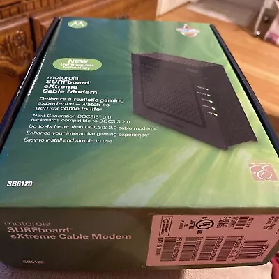 New Motorola SB6120 SURFboard Docsis 3.0 Cable Modem Black 150 Mbps • $20