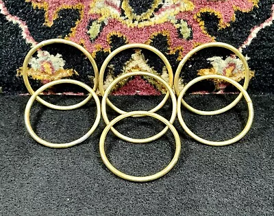 Lot Of Seven 4  X 1/4  Craft Metal Rings Multipurpose Welded O-Rings Tarnished • $3