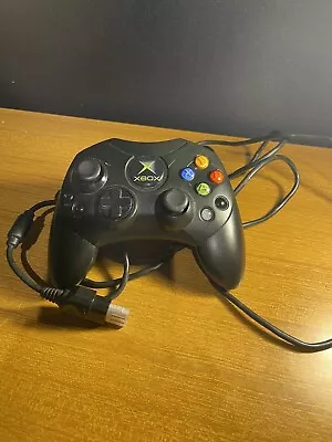 MICROSOFT XBOX ORIGINAL OFFICIAL CONTROLLER S Black Game Controller • £17