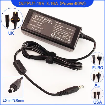 Laptop Ac Adapter Charger For Samsung Q320e 370R4E NP300E5A-S03 NP300E5A-S01UK • £11.94