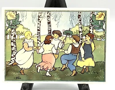 Vintage Porcelain Post Card Vilbo Card Villeroy & Boch 1982 May Dance W. Germany • $10.35