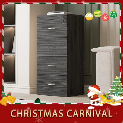 OHOO 4 Drawer Office Drawers Cabinet Storage Cabinets Wood Rack Home Shelves • $365.99