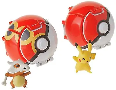 £18.99 • Buy Pokemon Throw 'n' Pop Pokeball Pikachu & Cubone Action Figure Set