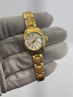 $1000 • Buy Tudor Ladies Gold Plated Princess Watch Oysterdate 92301 
