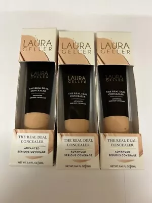 Laura Geller Real Deal Concealer 3 X  12ml  (36ml) ~ Shade~ Medium~ New ~ Boxed • £15.95