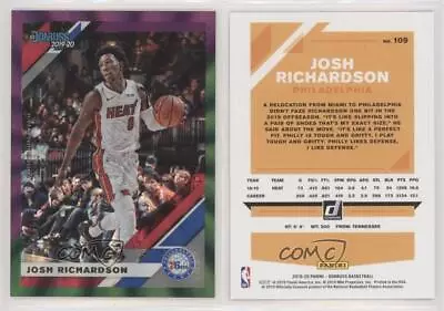 2019-20 Panini Donruss Holo Purple And Green Laser /10 Josh Richardson #109 • $14.79