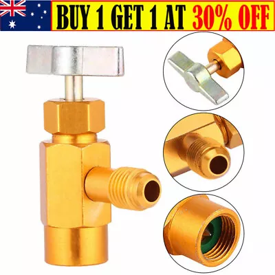 1/2  R134a Female ACME Male Refrigerant Tap R-134a AC Can Canister Thread Valve • $11.59