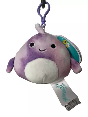 NEW 3.5” “Nabila The Narwhal” Kellytoy Squishmallow Plush Keychain  Clip-On! • $14.99