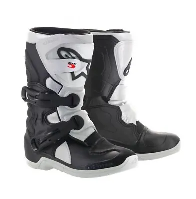 Alpinestars Youth Tech 3S Boots BLACK/WHITE (Size 10) - 34110382 • $127.46