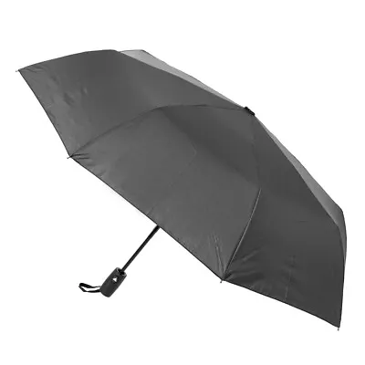 Clifton UPF50+ Wind Resistant 100cm Charcoal Compact Folding Auto Open Umbrella • $24.95