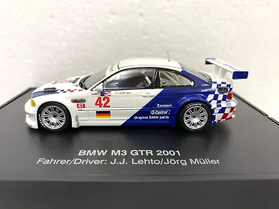 1:43 Minichamps BMW E46 M3 GTR 2001 #42 JJ LEHTO / MULLER Dealer Model Car Scale • $62.50