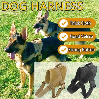 2023 Tactical Dog Harness No Pull Adjustable Pet Military Working Training Vest • $14.69