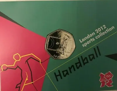 Bunc Carded Royal Mint BU 50p Olympic Coin HANDBALL • £10