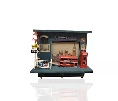 Vintage Double Decker London Bus Shadow Box • $123.61