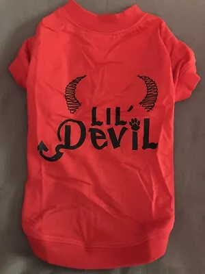 $9 • Buy Zack & Zoey LiL' Devil Print Dog Tee Stay Dry Belly All Sizes New