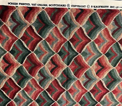 P/KAUFMANN Indoor Outdoor Upholstery Fabric - 144” X 112” Scotchgard Gold Green • $14.99