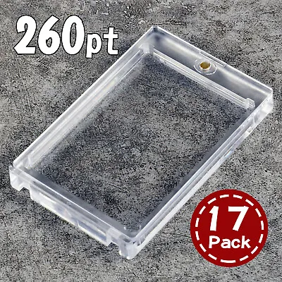 17 Pack Magnetic Trading Sports Card Holders 260pt One-Touch UV Protection • $24.98