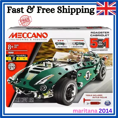 Meccano Rally Racer 1 Model Set With Electric Motor Cabriolet Kit 174 Pieces UK • £29.99