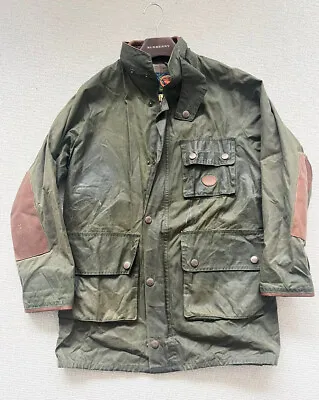 £120 • Buy Mulberry Utility Cotton Wax Coat Jacket Green Vintage Mens/ Unisex XS Distressed