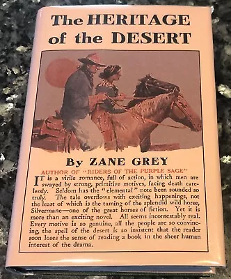 HERITAGE Of The DESERT/ZANE GREY HARPER Frontier Edition 1915 Dust Jacket GD • $19.99