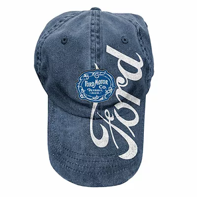 Ford Motor Company Washed Baseball Cap Blue V8 Supercars Mustang • $27.95